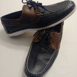 ✨Mens Tim Evans Boat Shoes Size 10 Blue/Brown